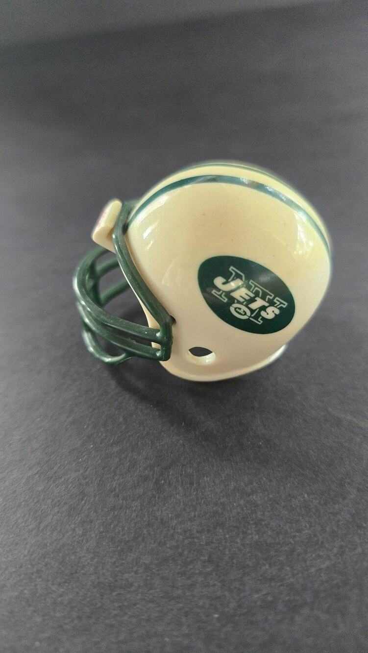 New York Jets Mini Helmet White Green NFL Football Riddell Pocket Pro Display